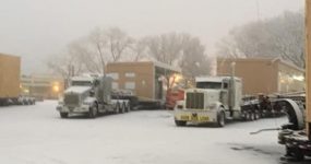 Truck Stops Affected by Winter Storm